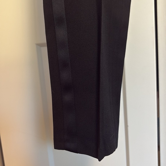 [YSL] Yves Saint Laurent Black Tuxedo Dress Straight Leg Pants Womens EU 40/US 8 - Picture 9 of 16